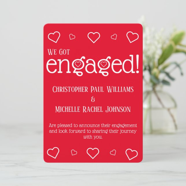 Custom Engagement Announcement (Standing Front)