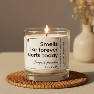Custom Engagement Candle Marriage Gift for Couples