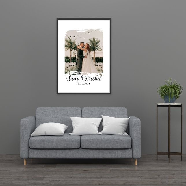Custom Engagement Couple Portrait, Wedding Gift Framed Art (personalized wedding anniversary gift, couple portrait gift for wife, couple portrait gift for hubby)