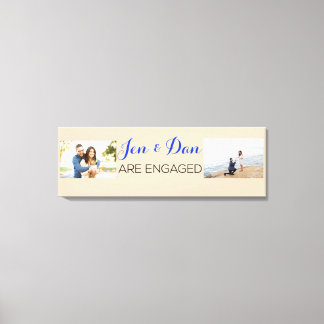 Custom Engagement Gift Canvas Print
