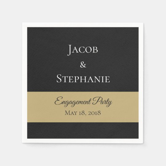 Custom Engagement party napkins