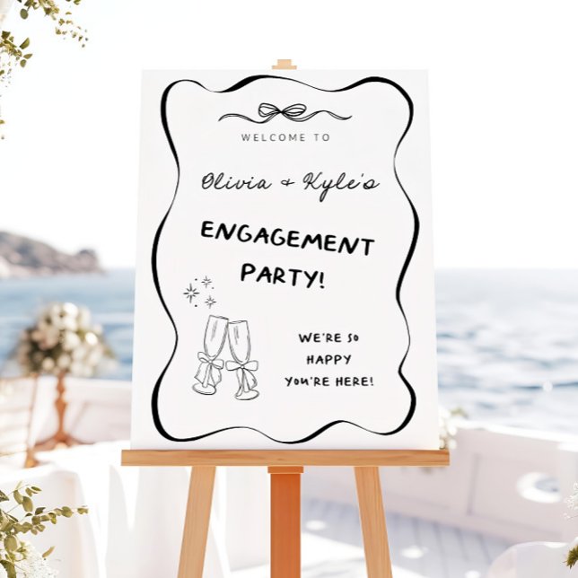Custom Engagement Party Welcome Sign Template Edit (Creator Uploaded)