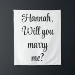 Custom Engagement Personalized Will you marry me Tapestry<br><div class="desc">custom engaged photo booth prop,  personalized will you marry me,  boyfriend proposal back drop sign,  unique wedding engagement backdrop idea,  marriage keepsake decor banner present,  customized he asked tapestry decoration,  girlfriend Christmas gift for her,  from him name Valentine's Day,  personalised pop the question party,  New Year's Eve birthday anniversary</div>