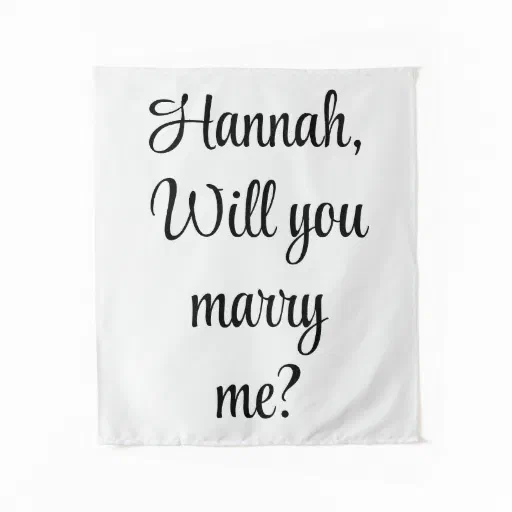Custom Engagement Personalized Will you marry me Tapestry