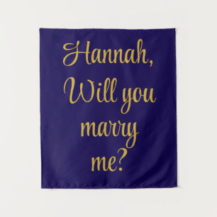 Custom Engagement Personalized Will you marry me Tapestry