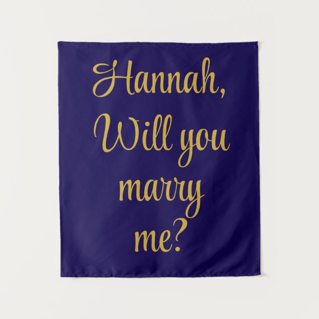Custom Engagement Personalized Will you marry me Tapestry (Front)