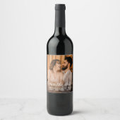 Custom Engagement Photo Save the date Wine Label | Zazzle