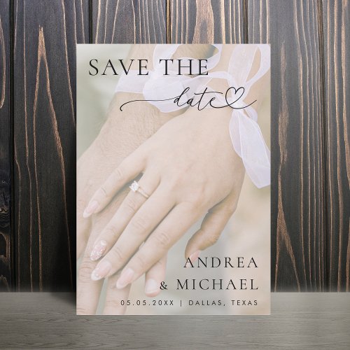 Custom Engagement Ring Photo Faded Fading Wedding Save The Date