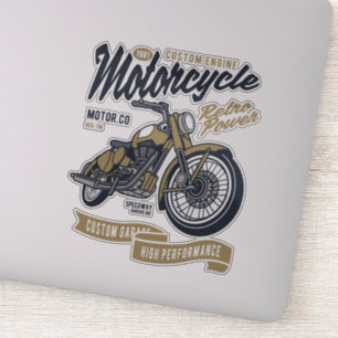Custom engine motorcycle sticker