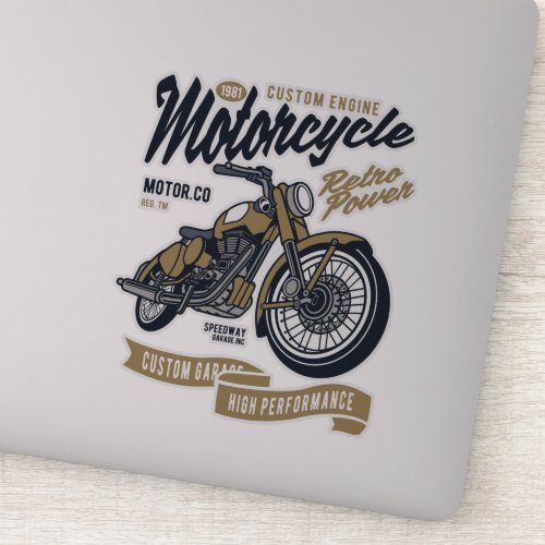 Custom engine motorcycle sticker