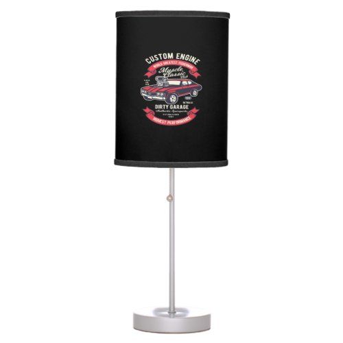 custom engine muscle classic dirty garage table lamp