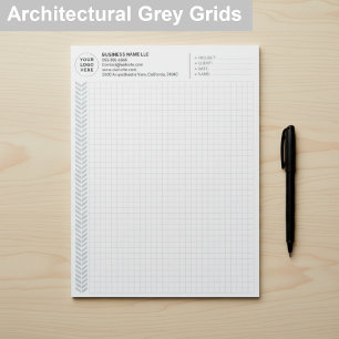 Custom Engineering Graph Pad with Logo, Gray Grids