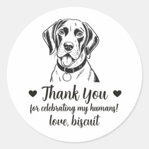 Custom English Pointer Dog Wedding Favor Stickers