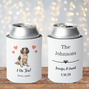 Custom English Spaniel Pet Wedding Can Cooler