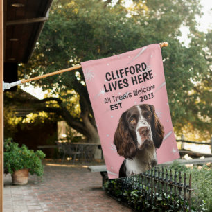 Custom English Springer Spaniel House Flag