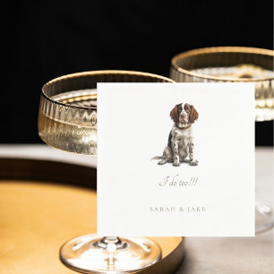 Custom English Springer Spaniel Pet Wedding Napkins