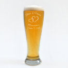 Custom Engraved Arced Text Pilsner Glass