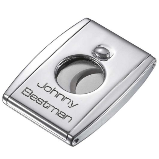 Custom Engraved Cigar Cutter with Mirror Finish (Engraved)