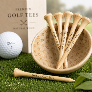 Custom Engraved Golf Tees in Five Color Choices