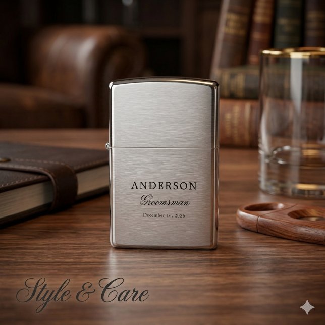 Custom Engraved Groomsmen Gift Zippo Lighter (Custom Engraved Groomsmen Gift Zippo Lighter)