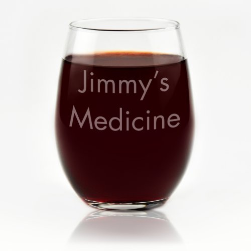 Custom Engraved Medicine Stemless Wine Glass