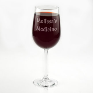 Custom Engraved Melissa's Medicine Tall Wine Glass