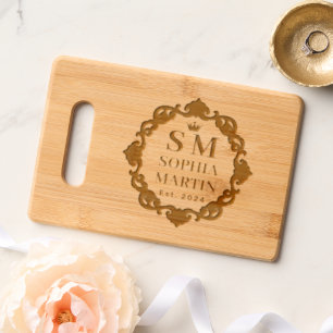 Custom Engraved Modern Wedding Gift Cutting Board