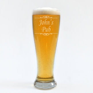 Custom Engraved Personal Bar Pilsner Glass