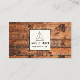 Custom Engraved Rustic Wood Business Card