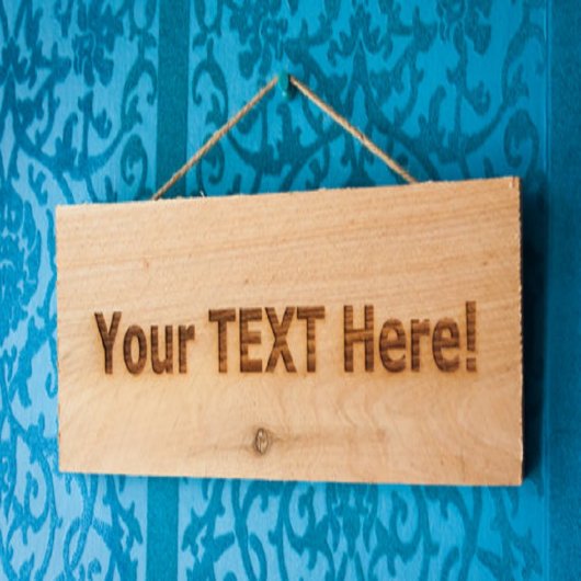 Custom Engraved Wood Sign - Personalized Wall Hang (Front)