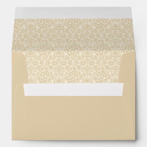 Custom Envelope with Return Address _ Ecru Damask