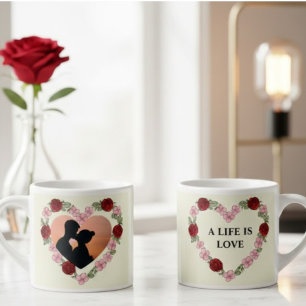Custom Espresso Cup with Photo – Heart Flora
