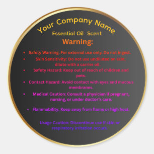 Custom Essential Oil Warning Labels – Aromatherapy