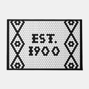 Custom Established 1900 Hex Tile Doormat 2