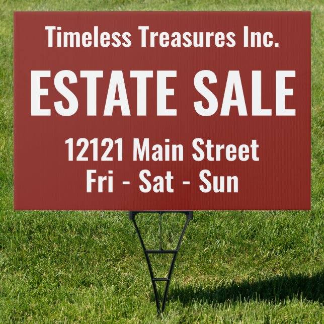 Custom Estate Sale Sign (Insitu)
