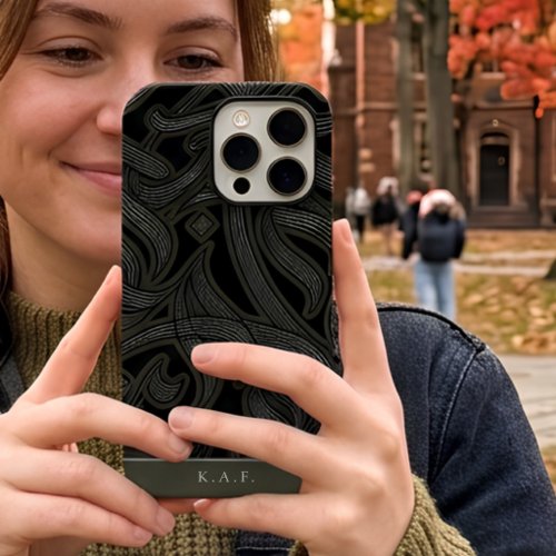 Custom Etched Arabic Calligraphy Black iPhone 17 Pro Case