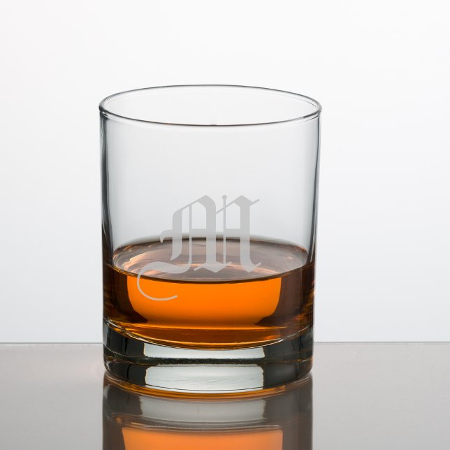 Custom Etched Monogram Engraved Gift Rocks Glass (Creator Uploaded)