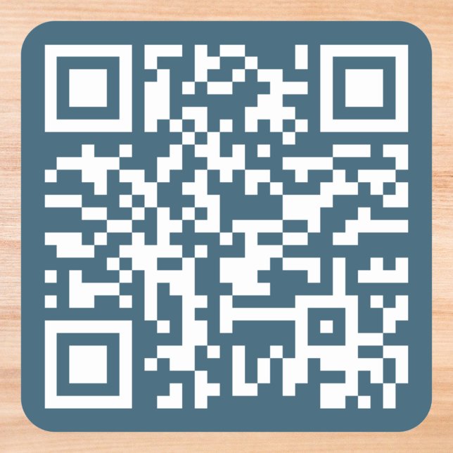 Custom Eucalyptus Blue QR Code Website Address URL Square Sticker (Custom Eucalyptus Blue QR Code Website Address URL Square Sticker)