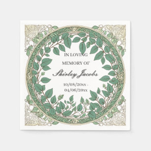 Custom Eucalyptus Funeral – Elegant Memorial Napkins