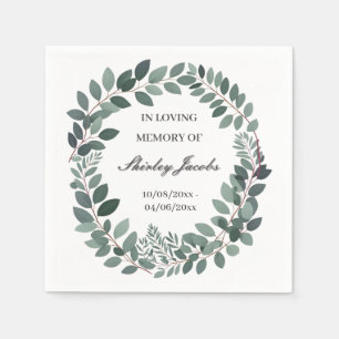 Custom Eucalyptus Funeral – Elegant Memorial Napkins