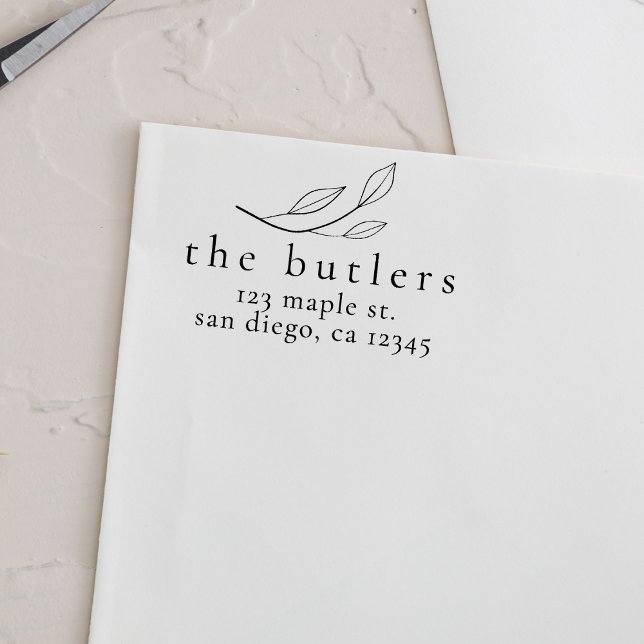 Custom Eucalyptus Wood Return Address Stamp (Creator Uploaded)