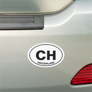 Custom European country city abbreviation oval Car Magnet