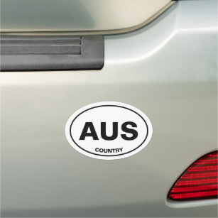 Custom European country code abbreviation oval  Car Magnet