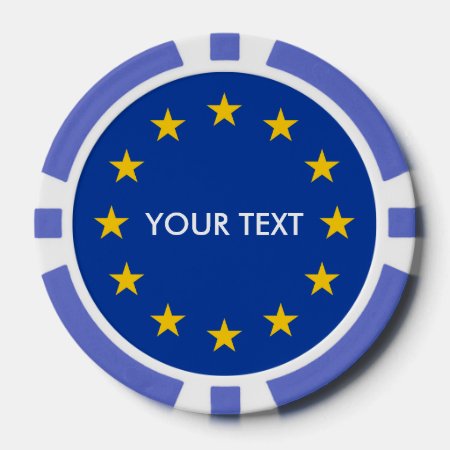Custom European Union Flag Poker Chips For Europe