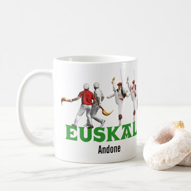 Custom Euskal Herria Basque Country festival logo: Coffee Mug (With Donut)