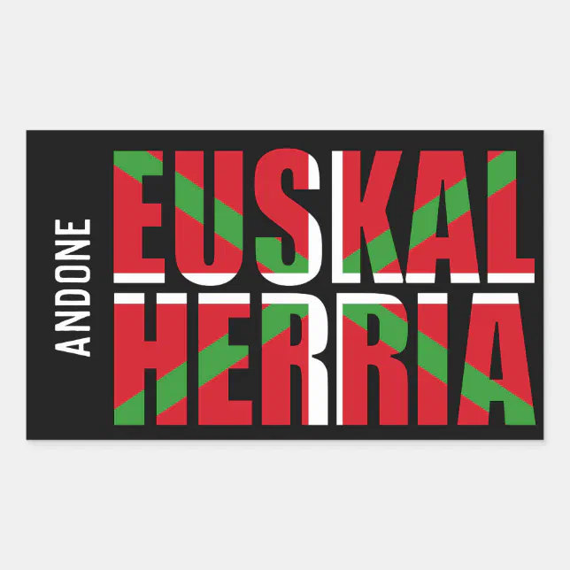 P ster Euskal Herria Flag Basque Country Ikurrina De DirtyBootlegs custom-euskal-herria-forms-basque-flag-ikurri-a-rectangular-sticker