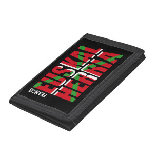 Custom, Euskal Herria forms Basque flag Ikurriña: Tri-fold Wallet