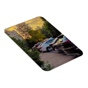 Custom Evening Glow Urban Flexible Photo Magnet