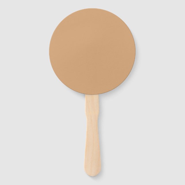 Custom Event Hand Fan – Warm Sand (Front)