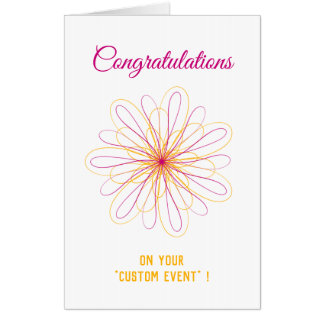 Custom event, name, message Congratulations Big Card